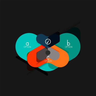 Düz tasarım geometrik infographics, ok şekli vektör etiket veya etiket, Fiyat etiketleri, promosyon rozet, simgesi tasarım, kağıt tarzı düzeni verileri grafik görselleştirme adım adım süreci için için teklif