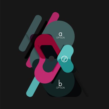 Düz tasarım geometrik infographics, ok şekli vektör etiket veya etiket, Fiyat etiketleri, promosyon rozet, simgesi tasarım, kağıt tarzı düzeni verileri grafik görselleştirme adım adım süreci için için teklif