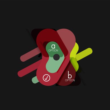 Düz tasarım geometrik infographics, ok şekli vektör etiket veya etiket, Fiyat etiketleri, promosyon rozet, simgesi tasarım, kağıt tarzı düzeni verileri grafik görselleştirme adım adım süreci için için teklif