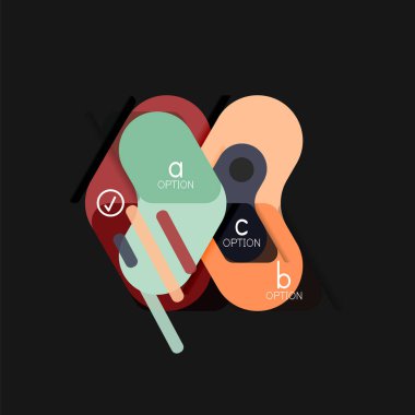 Düz tasarım geometrik infographics, ok şekli vektör etiket veya etiket, Fiyat etiketleri, promosyon rozet, simgesi tasarım, kağıt tarzı düzeni verileri grafik görselleştirme adım adım süreci için için teklif