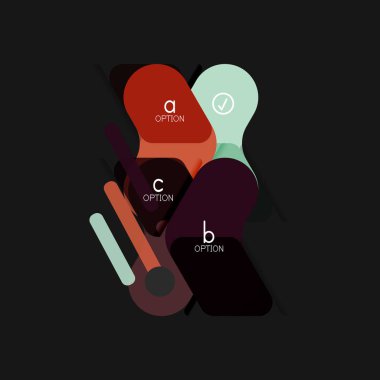 Düz tasarım geometrik infographics, ok şekli vektör etiket veya etiket, Fiyat etiketleri, promosyon rozet, simgesi tasarım, kağıt tarzı düzeni verileri grafik görselleştirme adım adım süreci için için teklif