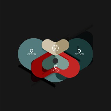 Düz tasarım geometrik infographics, ok şekli vektör etiket veya etiket, Fiyat etiketleri, promosyon rozet, simgesi tasarım, kağıt tarzı düzeni verileri grafik görselleştirme adım adım süreci için için teklif