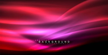 Neon parlayan dalga, sihirli enerji ve ışık arka plan