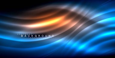 Neon parlayan dalga, sihirli enerji ve ışık arka plan