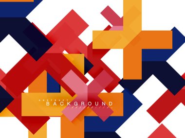 Çok renkli soyut geometrik şekiller, geometri arka plan web afiş için