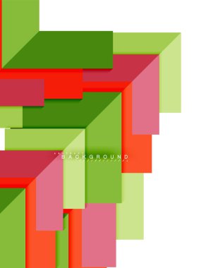 Çok renkli soyut geometrik şekiller, geometri arka plan web afiş için