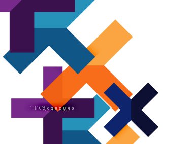 Çok renkli soyut geometrik şekiller, geometri arka plan web afiş için