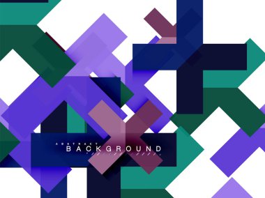 Çok renkli soyut geometrik şekiller, geometri arka plan web afiş için