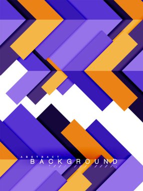 Çok renkli soyut geometrik şekiller, geometri arka plan web afiş için