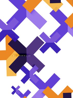 Çok renkli soyut geometrik şekiller, geometri arka plan web afiş için