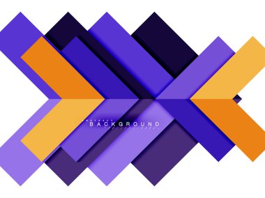 Çok renkli soyut geometrik şekiller, geometri arka plan web afiş için