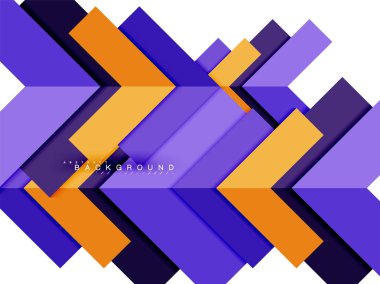 Çok renkli soyut geometrik şekiller, geometri arka plan web afiş için