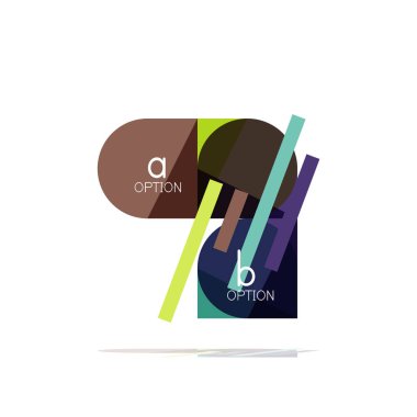 En az daire temiz soyut seçeneği adım Infographic tasarım öğesi, geometrik şekiller - Tur kareler, daireler ve satırları düzeni ile örnek metin