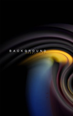 Sıvı sıvı renkler tasarım, renkli mermer veya plastik dalgalı doku arka plan, siyah, iş veya teknoloji sunu veya web broşür için parlak renkli öğeleri kapak tasarımı, duvar kağıdı