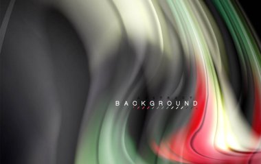 Sıvı sıvı renkler tasarım, renkli mermer veya plastik dalgalı doku arka plan, siyah, iş veya teknoloji sunu veya web broşür için parlak renkli öğeleri kapak tasarımı, duvar kağıdı
