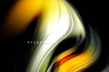 Sıvı sıvı renkler tasarım, renkli mermer veya plastik dalgalı doku arka plan, siyah, iş veya teknoloji sunu veya web broşür için parlak renkli öğeleri kapak tasarımı, duvar kağıdı