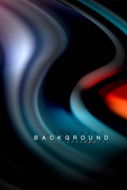 Sıvı sıvı renkler tasarım, renkli mermer veya plastik dalgalı doku arka plan, siyah, iş veya teknoloji sunu veya web broşür için parlak renkli öğeleri kapak tasarımı, duvar kağıdı