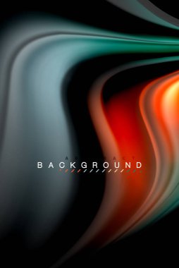 Sıvı sıvı renkler tasarım, renkli mermer veya plastik dalgalı doku arka plan, siyah, iş veya teknoloji sunu veya web broşür için parlak renkli öğeleri kapak tasarımı, duvar kağıdı