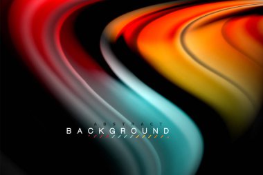 Sıvı sıvı renkler tasarım, renkli mermer veya plastik dalgalı doku arka plan, siyah, iş veya teknoloji sunu veya web broşür için parlak renkli öğeleri kapak tasarımı, duvar kağıdı