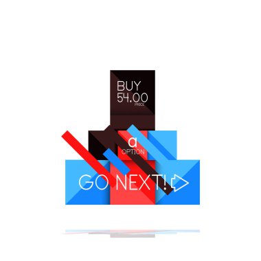 Kare seçeneğinin Infographic afiş. Bilgi ve veri görselleştirme, geometrik tasarım