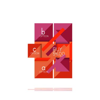 Kare seçeneğinin Infographic afiş. Bilgi ve veri görselleştirme, geometrik tasarım