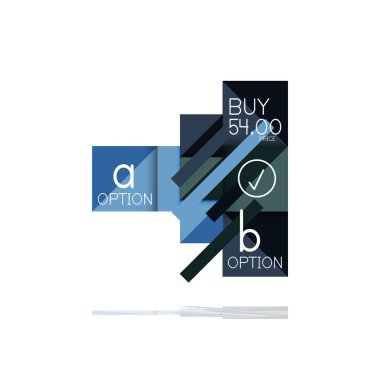 Kare seçeneğinin Infographic afiş. Bilgi ve veri görselleştirme, geometrik tasarım