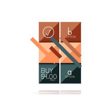 Kare seçeneğinin Infographic afiş. Bilgi ve veri görselleştirme, geometrik tasarım