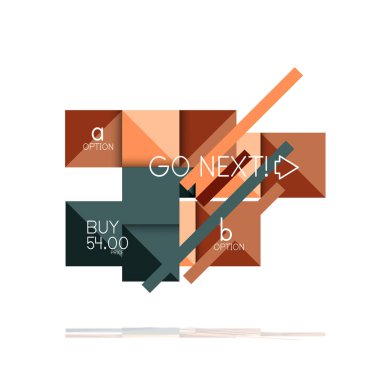 Kare seçeneğinin Infographic afiş. Bilgi ve veri görselleştirme, geometrik tasarım