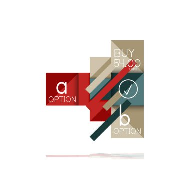 Kare seçeneğinin Infographic afiş. Bilgi ve veri görselleştirme, geometrik tasarım