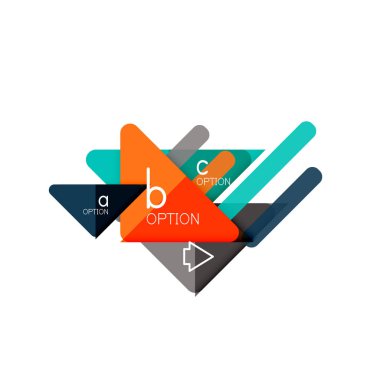 Üçgen veri görselleştirme tasarım, seçenek Infographic düzen