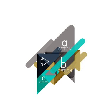 Üçgen veri görselleştirme tasarım, seçenek Infographic düzen