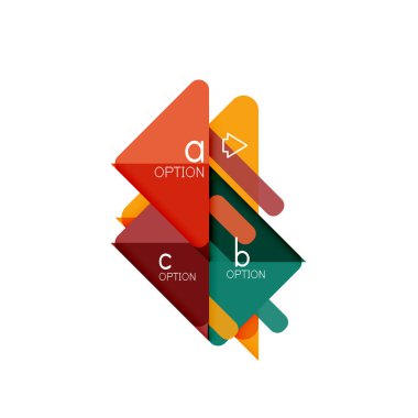 Üçgen veri görselleştirme tasarım, seçenek Infographic düzen