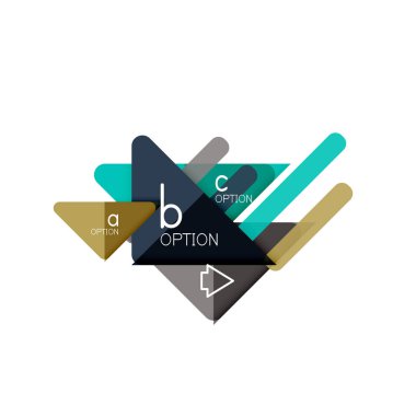 Üçgen veri görselleştirme tasarım, seçenek Infographic düzen