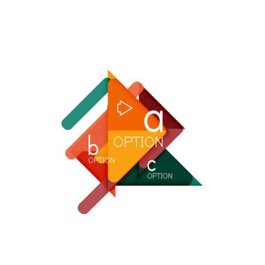 Üçgen veri görselleştirme tasarım, seçenek Infographic düzen