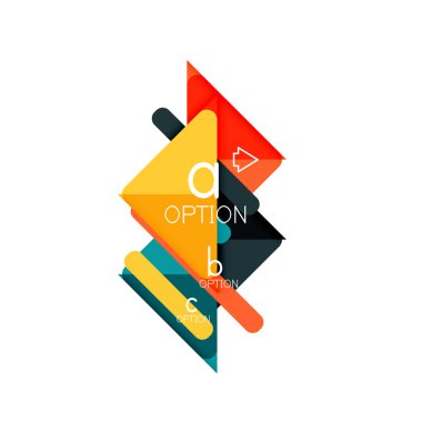 Üçgen veri görselleştirme tasarım, seçenek Infographic düzen