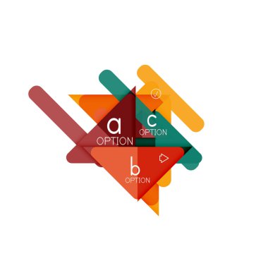 Üçgen veri görselleştirme tasarım, seçenek Infographic düzen