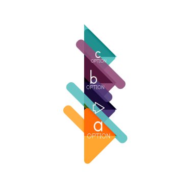 Üçgen veri görselleştirme tasarım, seçenek Infographic düzen