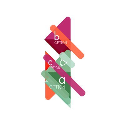 Üçgen veri görselleştirme tasarım, seçenek Infographic düzen