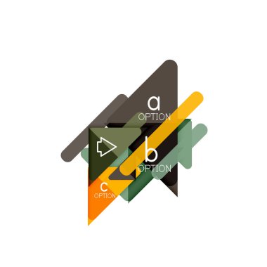 Üçgen veri görselleştirme tasarım, seçenek Infographic düzen