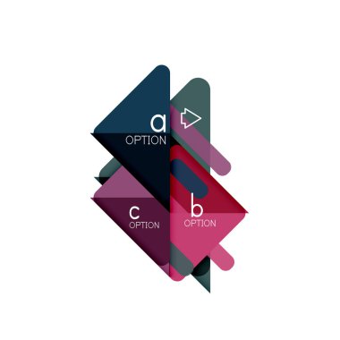 Üçgen veri görselleştirme tasarım, seçenek Infographic düzen