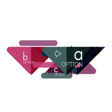 Üçgen veri görselleştirme tasarım, seçenek Infographic düzen