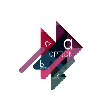 Üçgen veri görselleştirme tasarım, seçenek Infographic düzen