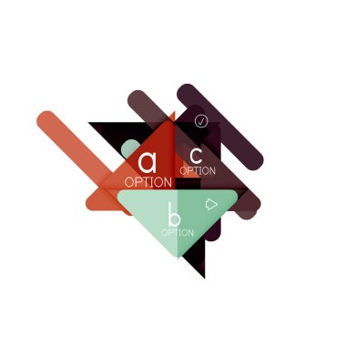 Üçgen veri görselleştirme tasarım, seçenek Infographic düzen