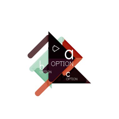 Üçgen veri görselleştirme tasarım, seçenek Infographic düzen