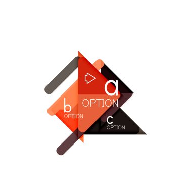 Üçgen veri görselleştirme tasarım, seçenek Infographic düzen