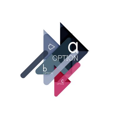 Üçgen veri görselleştirme tasarım, seçenek Infographic düzen