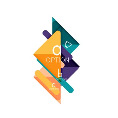 Üçgen veri görselleştirme tasarım, seçenek Infographic düzen