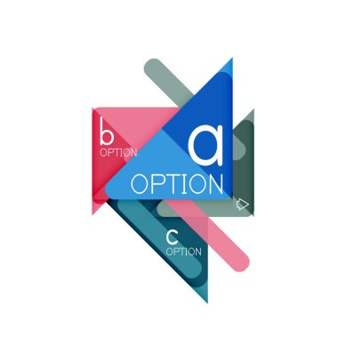 Üçgen veri görselleştirme tasarım, seçenek Infographic düzen