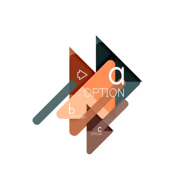 Üçgen veri görselleştirme tasarım, seçenek Infographic düzen