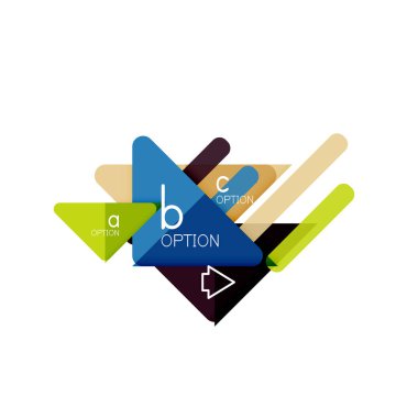 Üçgen veri görselleştirme tasarım, seçenek Infographic düzen